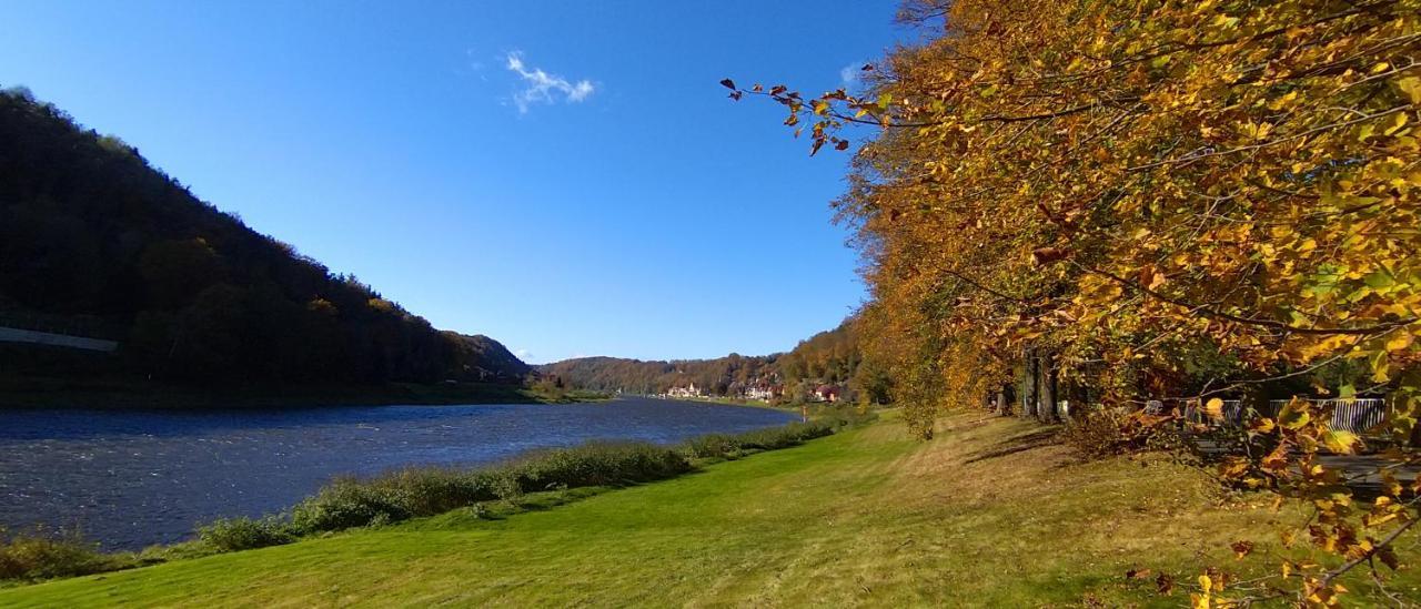 Ferienwohnung An Der Elbe Stadt Wehlen Exterior foto